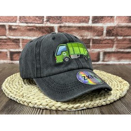 ZKFE Embroidered Trash Truck Hat for Toddler Boy Girl, Garbage Truck Theme Birthday Gift, Recycle Truck Baseball Cap for Child