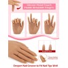 LIONVISON Practice Hand for Acrylic Nails, Silicone Nail Hand Practice,