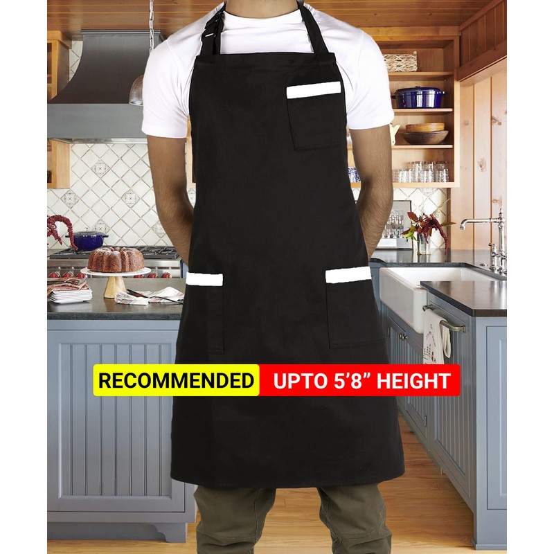 S&S UKessentials Cotton aprons for men adjustable neck Bib large