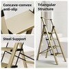 HillhutApex 4 Step Foldable Aluminum Step Ladder with Handgrip, Anti-Slip