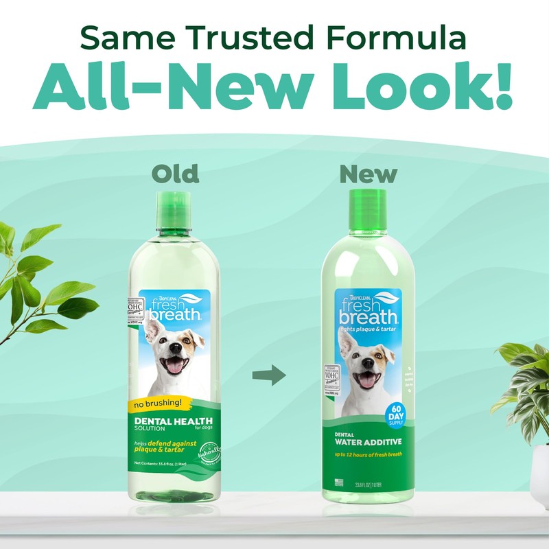 TropiClean Fresh Breath Water Additive for Dogs, Dog Breath Freshener