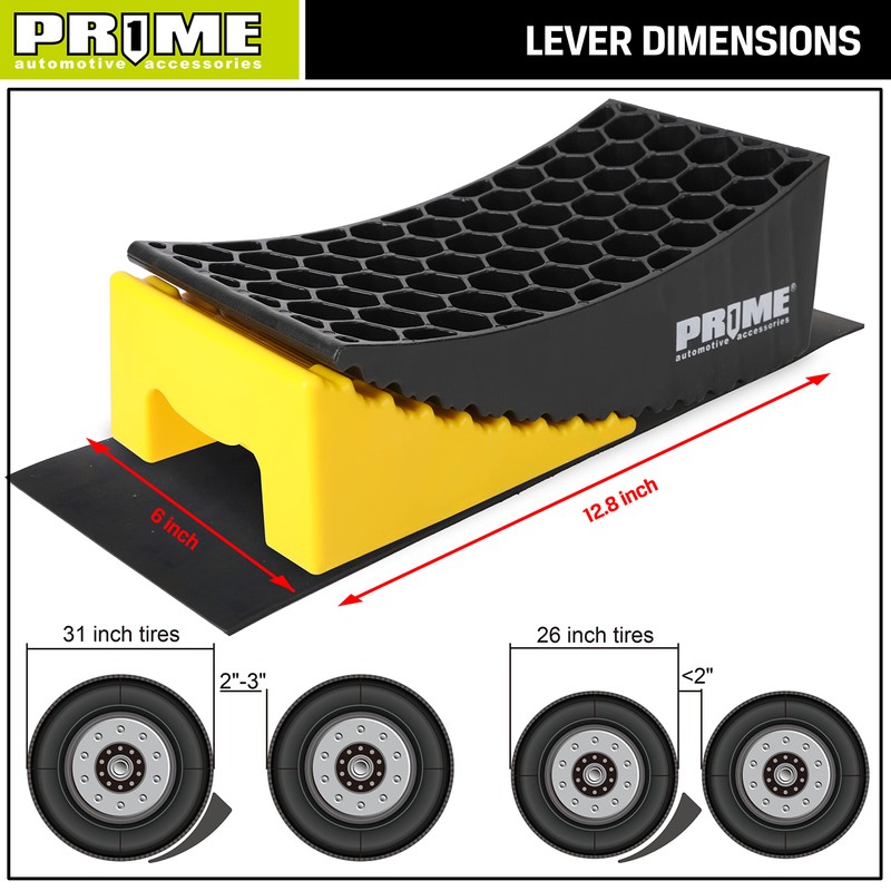 Prime 1 PR1ME Camper Leveler, 2 Pack RV Leveling Blocks,