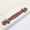 COHEALI 2pcs Vintage Replacement trunk handles leather cabinet handles drawer