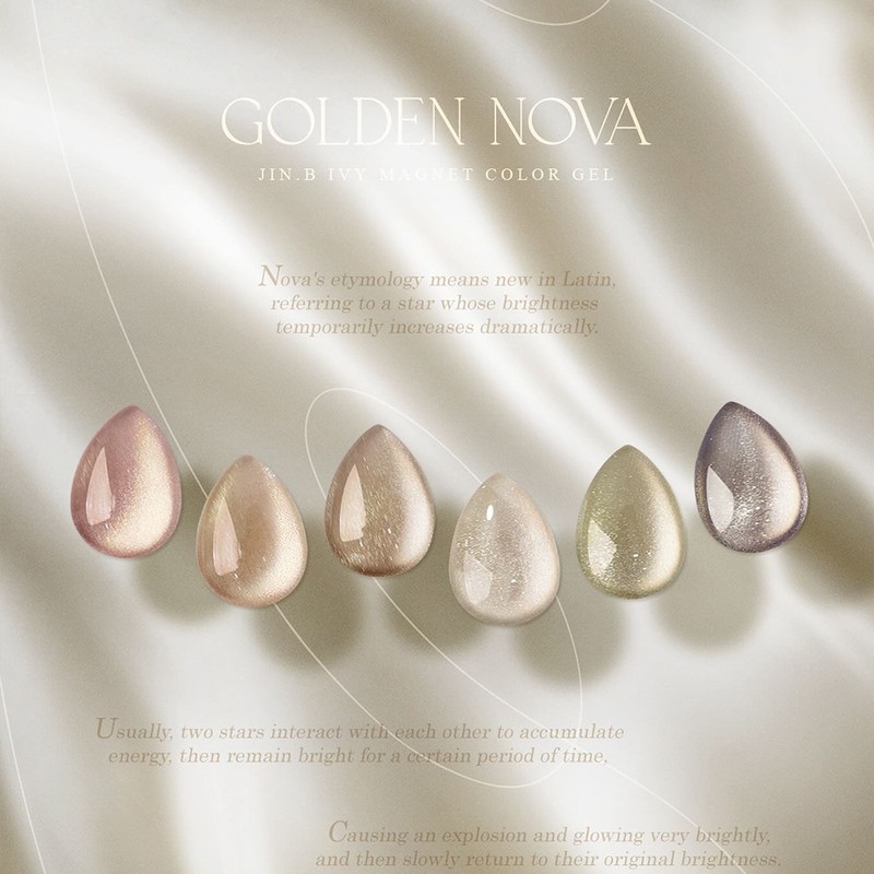 Gracia Jinbee Ivy Golden Nova 6-piece set magnetic gel /