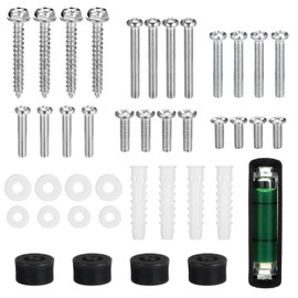 35PCS TV Bracket Screws Kit Universal M4 M5 M6 M8 TV Mount Screws Spacers and Washers Replacement, Television Mounting Hardware Kit for Most Television/Monitor Mount up to 80"