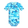 Landofgenie Short Sleeve Onesie Adult One Piece Pajamas Camouflage Bodysuit