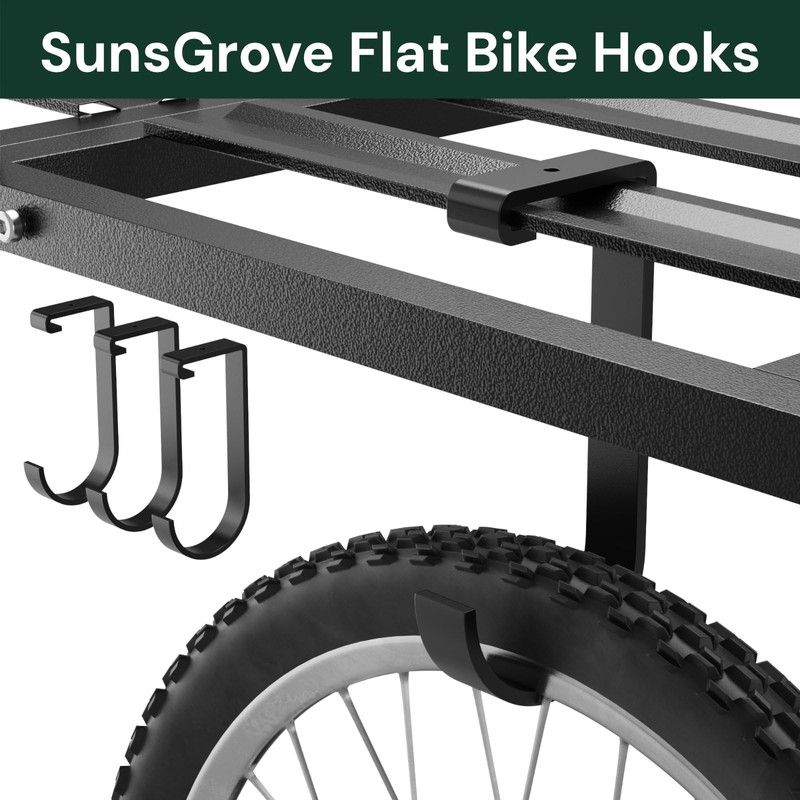 SunsGrove SunsGrove Heavy-Duty 4-Pack Overhead Garage Ceiling Storage Hooks, Add-On