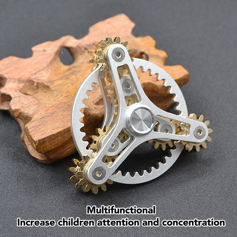 Fingertip Gear Toy 4 Gears Decompression Metal Finger Hand Brass