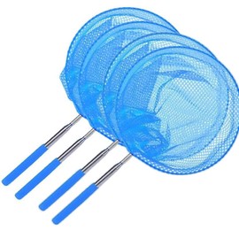 4pcs MAGIKON 8-Inch Diameter Retractable Bug Net,Little Fish Butterfly catching Net Colorful