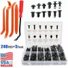 240pcs Car Plastic Trim Clips-Push Pin Fasteners-Fend