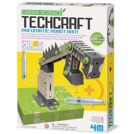 4M TechCraft Pneumatic Arm, Green Science, STEAM