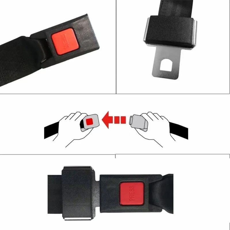 Cinturon De Seguridad De 2 Puntos Universal, 2piezas