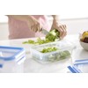 Tefal Master Seal Fresh Rectangle Food Storage, Clear/Blue, 1.6 Litre
