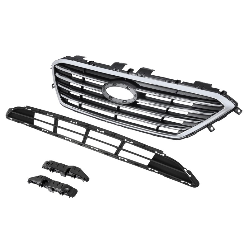 KUAFU Front Upper & Lower Grille & Bumper Bracket Compatible