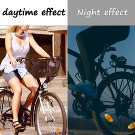 ANYUANKW Pack of 10 Bicycle Spoke Reflectors, Cat Eye Reflectors, Bike Bicycle Warning Light, Spoke Reflectors for High Safety (Orange)