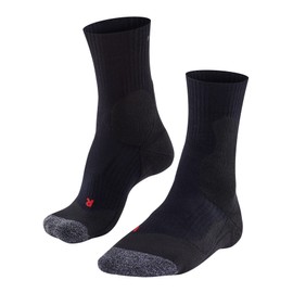 FALKE ESS Tennis TE2 socks, 1 pair, UK size 11-12.5 (EU 46-48), Black, polypropylene mix - Sweat wicking, fast drying, extra cushioning at key pressure points for maximum impact absorption