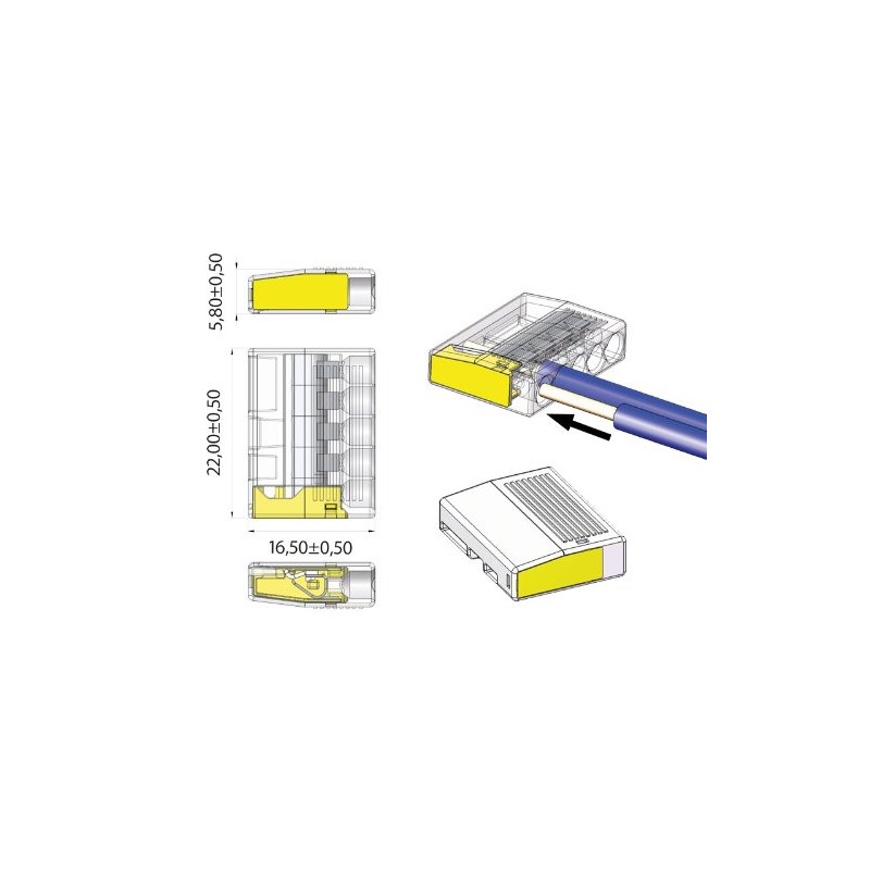 ViD Plug-In Terminals Assortment 200 Pieces of 2073 Series 0.5