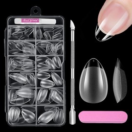 Venares Pack of 120 Extra Short Nail Tips for Gel Nails, 12 Sizes, Full Coverage, Soft Gel Tips, Short Nail Tips, Pre-Shaped Semi-Matte Artificial Nails for Sticking Short