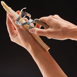 Lurch Rod Peeler for Asparagus and Other Rod Vegetables Set of 2 Stainless Steel Flint Grey