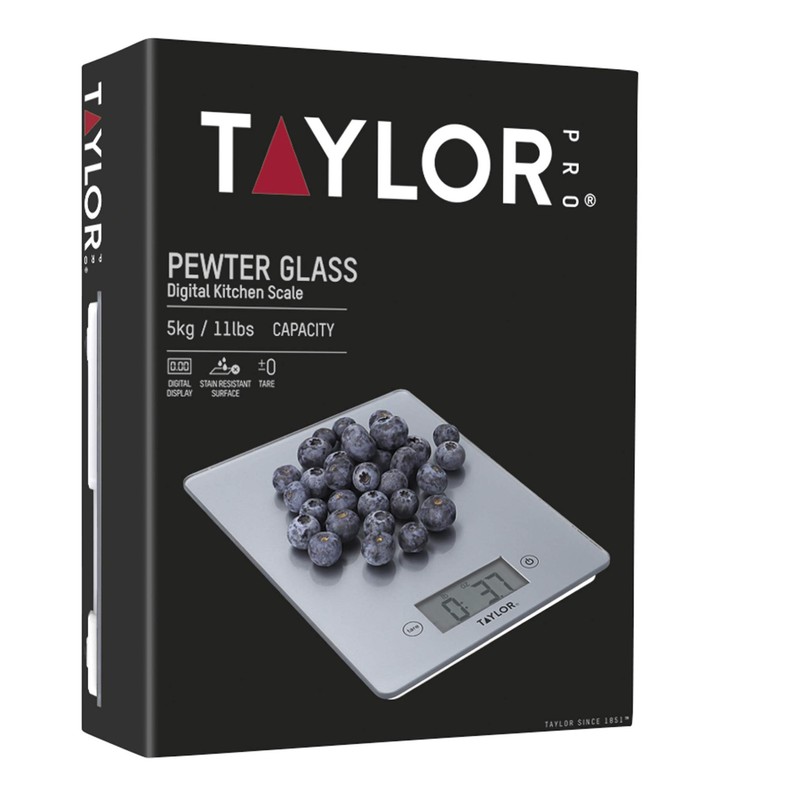 Taylor Pro Digital Kitchen Food Scales with Ultra Thin Design,