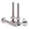 Glvaner (6 Sets) 3/8-16 x 3 Stainless Steel Carriage Bolts