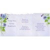 Designer Greetings Sparkling Blue Flower Die Cut Z-Fold Hospitality Thank