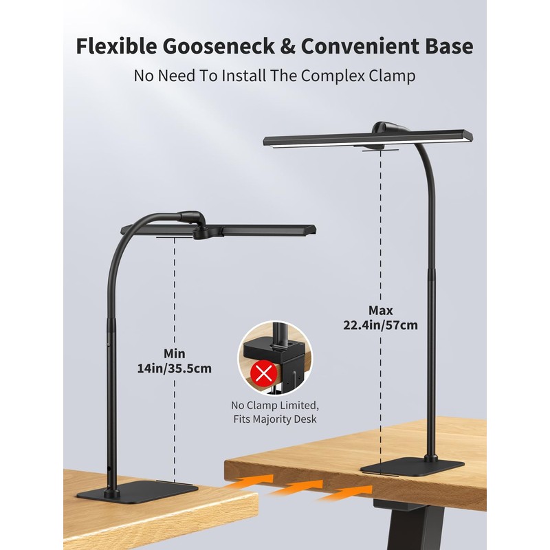 Kary LED Desk Lamps for Home Office, Tall Desk Light
