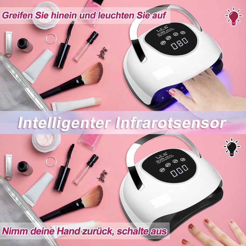 UV Lamp for Gel Nails, 220 W Professional Fast UV