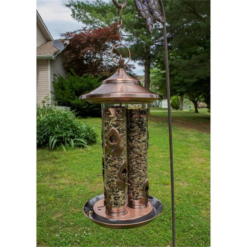 Outdoor Leisure Products BF1003 Triple Tube Deluxe Bird Feeder with