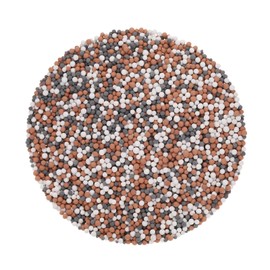 uxcell 3 Packs Replacement Shower Head Bead 1-2mm Shower Filter Beads Replacement Mineral Stone Bead for Water Softener Filtration Shower Head, White, Grey, Orange