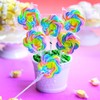 Oriental Trading 3" Large Flower-Shaped Strawberry-Flavored Swirl Lollipops - 12