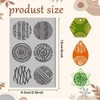 CHGCRAFT Circles Polymer Clay Texture Sheets Artistic Pattern Texture Stamp