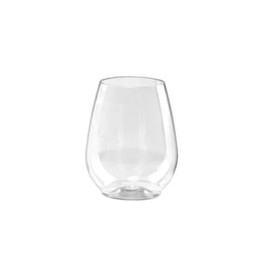 EcoQuality 4 oz Clear Stemless Plastic Wine Glass – Disposable, Durable and Reusable Cups for Cocktail Tastings, Party Drinks, Weddings, Bars, Catering, and Special Events (120)