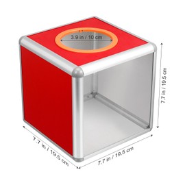 Lottery Lucky Box Transparent Square Raffle Ball Game Box Multifunctional Storage Ticket Box Card Bonus Ball Storage Container Raffle Tickets Case 20cm