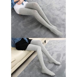 KOUTEI Ultra Long Over the Knee Socks, Thighs, Cotton, Soft, Knee High, Beautiful Legs, Compression Stockings, Long Socks, Socks, 35.4 inches (90 cm) long - light gray