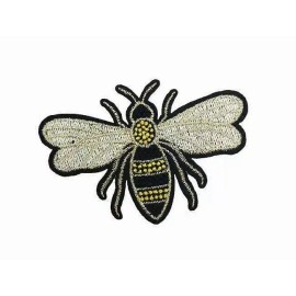 MOJOH Bee Patch Embroidered Iron On Appliques Fun DIY Clothing Patch