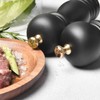 BILL.F Salt and Pepper Grinder Wooden Pepper Mill Grinder Salt