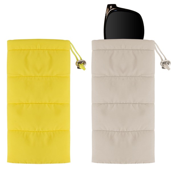 TOCCOOL Extra Large Sunglasses Pouch Case, 2 Pack Sun Glasses
