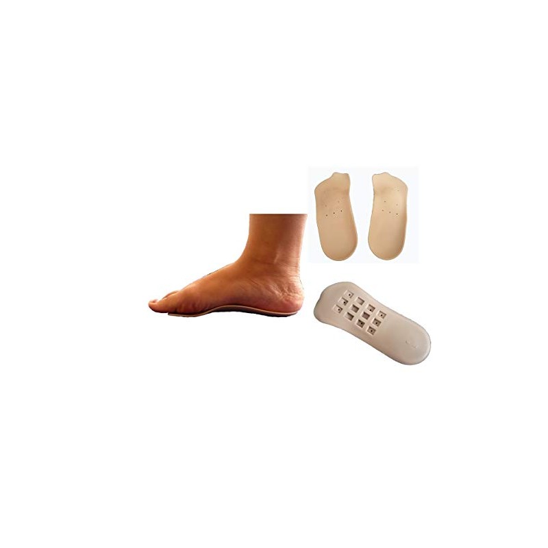 3/4 Length Orthotic Insoles Arch Support Heel Cups (M- UK