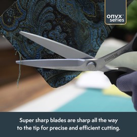 Axus Decor Perfect Tip Mini Scissors (Onyx Series) Stainless Steel Scissors With Super Sharp Blades And Rust Resistant, Precisely Cutting Tool For Wallpaper, Fabrics, Fine Mesh & More Length 152mm(6")