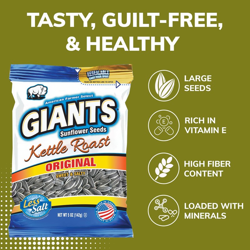 GIANTS Kettle Roast Sweet & Salty Sunflower Seeds - Sunflower