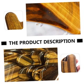 Gogogmee Massage Board Gua Sha Face Exfoliator Sc Massage Gua Sha Tools Sculptor Made of Tiger's Eye Light Brown