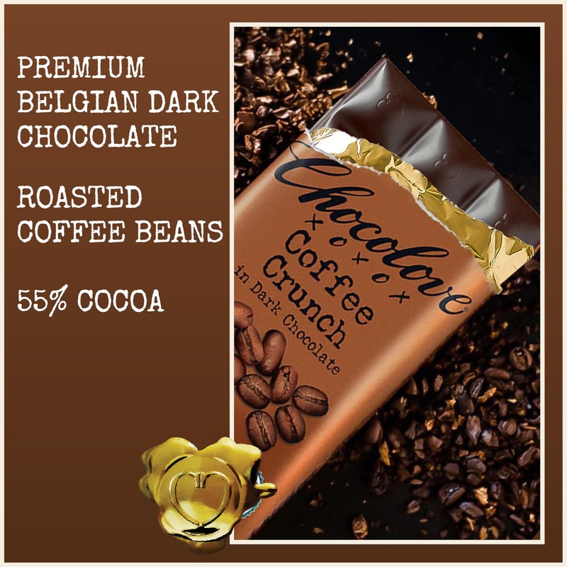 Chocolove Coffee Crunch Dark Chocolate Bars | 55% Cocoa |