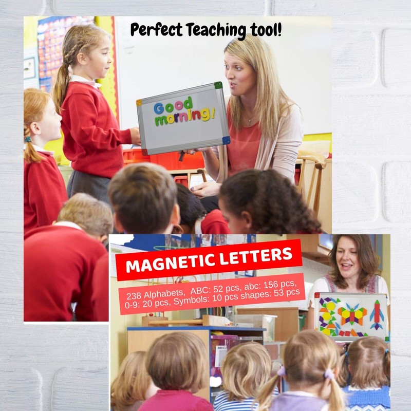 291Pcs ABC Magnets Board Magnetic Letters Numbers and Shapes Maker