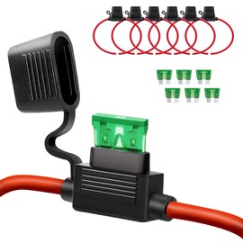 12 AWG Inline Fuse Holder - 12 Gauge Fuse Holder for 30A Blade Fuse (6 Pack)