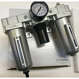 3/4" COMBINATION FILTER REGULATOR LUBRICATOR AIR LINE PARTICULATE FILTER MOISTURE TRAP LUBRICATOR OILER REGULATOR CLEAN AIR TOOLS