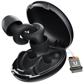 Ear Plugs for Sleep - 35dB Laboratory-Grade Sound Isolation | SkinFit™ Technology | Sleep Like a Baby | for Travel & Concert | 4-Size Fit (XS/S/M/L)-Black