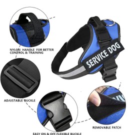 Roolisspa Service Dog Harness No Pull Easy Adjustable Reflective Breathable