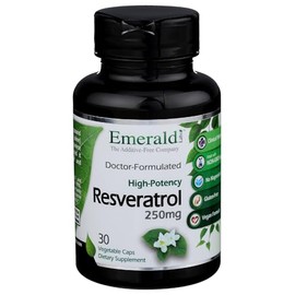 Emerald Labs Resveratrol - Dietary Supplement with Resveratrol for Cellular and Cardiovascular Support - 30 Vegetable Capsules