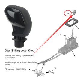 lyrlody Gear Shift Knob 16088722ZD 5 Speed Shift Lever Head Car Styling Accessories for Peugeot 301 2008 308 408